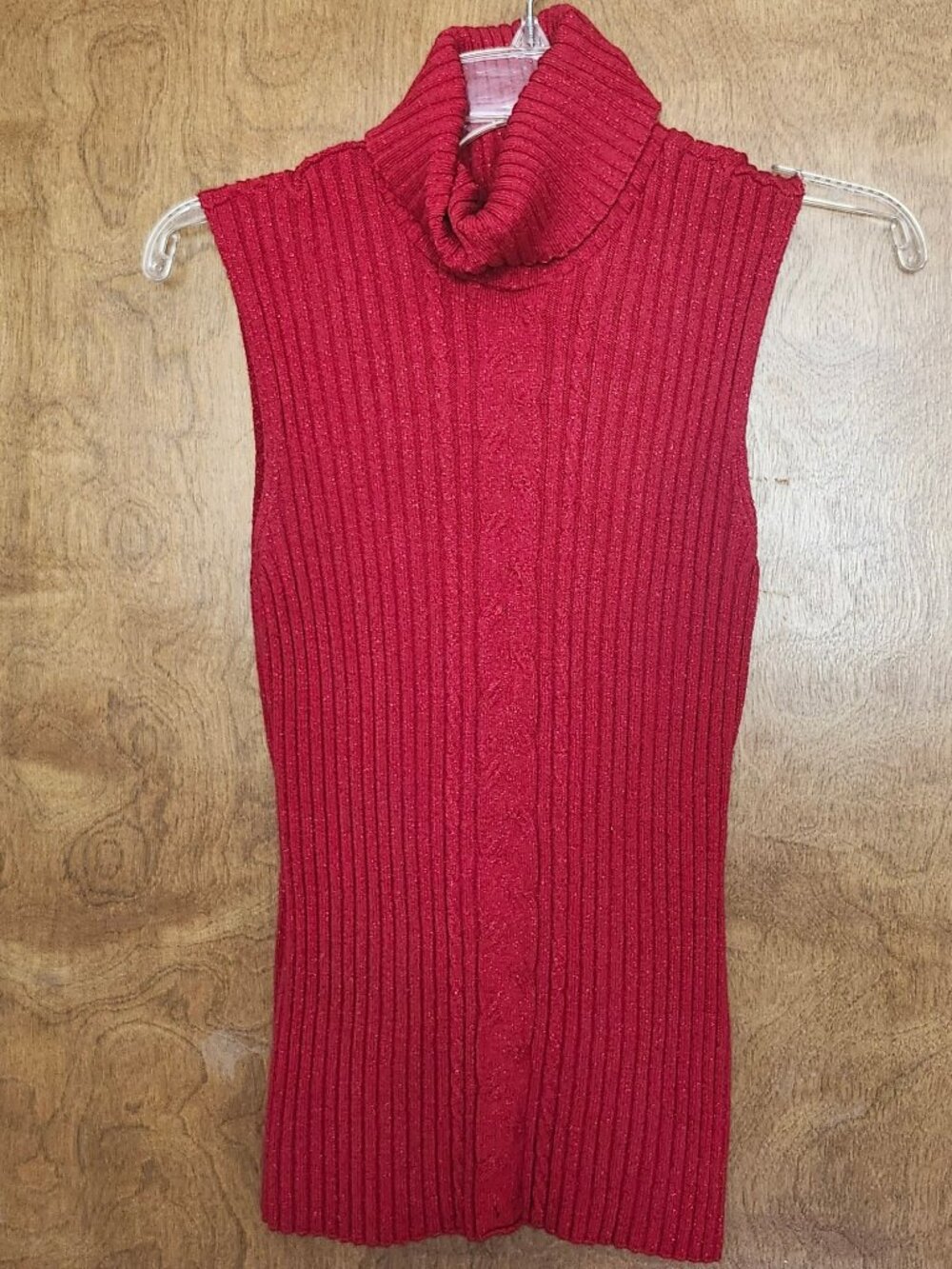 My Michelle Cowl Neck Shirt. Sleeveless. Glittery. Size L